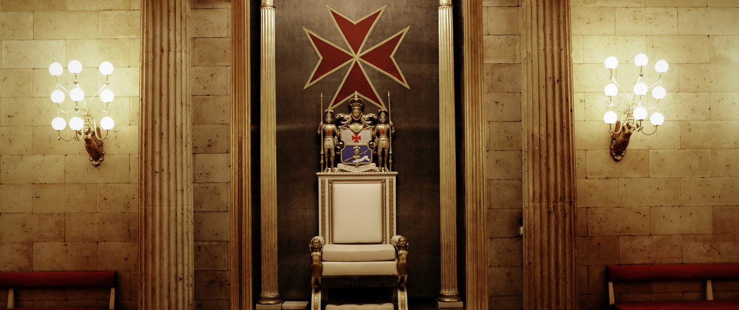 Ordenens Stormesters stol i festsalen
